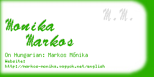 monika markos business card
