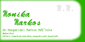 monika markos business card